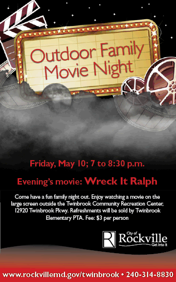 Family Movie Night Twinbrook Rec Center May 10